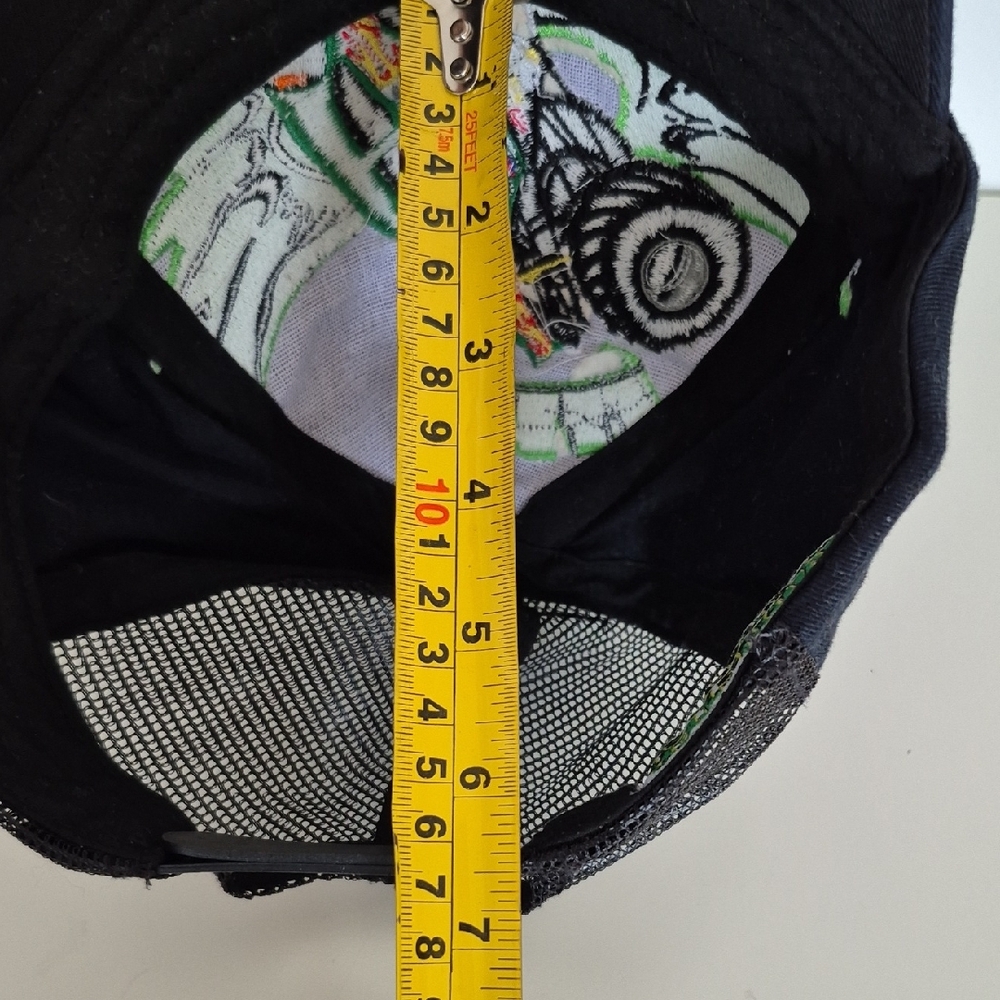 Monster Attitude Black Cap with Green and Multicolor Embroidery,halloween-ready - Picture 7 of 8